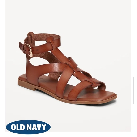 Old Navy Shoes - 🛍Old Navy Brown Gladiator Sandals Faux Leather 9🛍